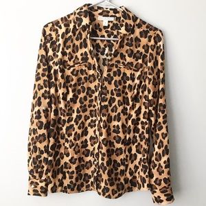 Dana Buchman Animal Cheetah Print Blouse
